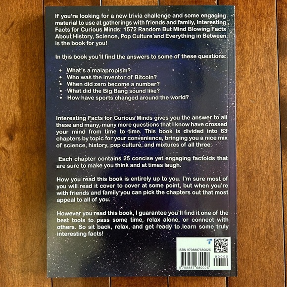 Interesting Facts for Curious Minds Book By Jordan Moore - Picture 2 of 3